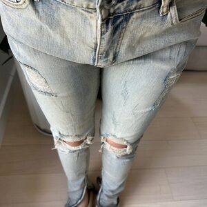 Distressed Light Blue Women's Jeans